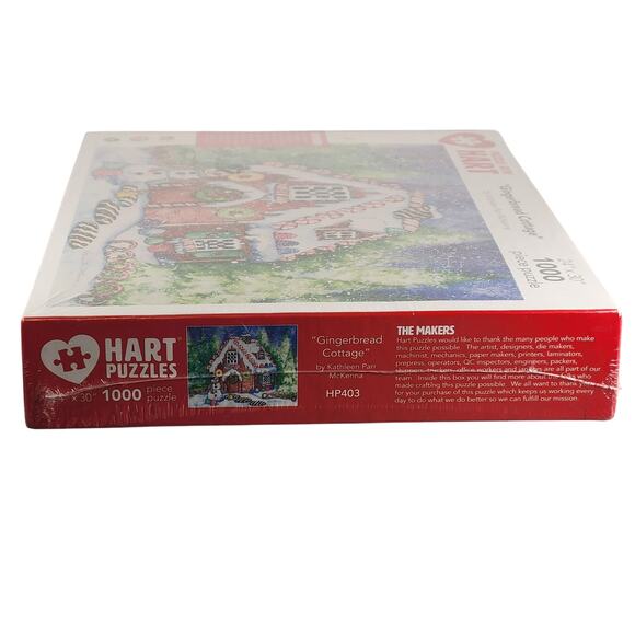 Gingerbread Cottage 1000 Piece Puzzle 24"x30" Sealed 2022 Hart Puzzles Christmas - Picture 6 of 12